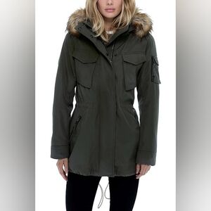 S13 New York Ladies Sherpa Lined Anorak Jacket Size Large